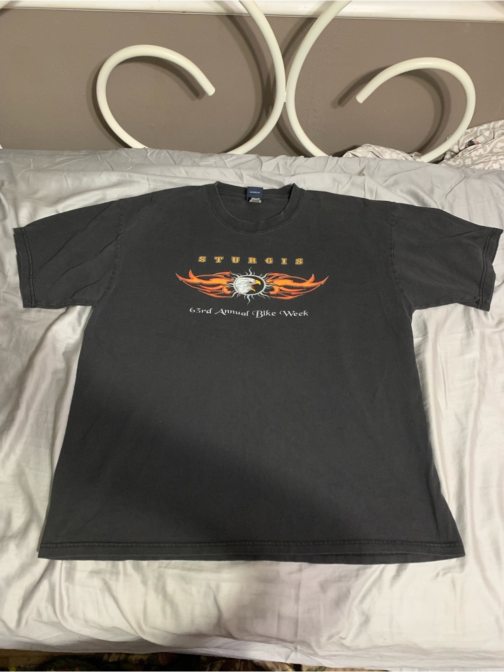 Vintage 2003 Sturgis Bike Week Thrashed Faded Biker Tee XL Made USA